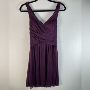 David’s Bridal Short Dark Purple Dress